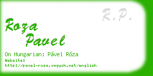 roza pavel business card