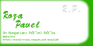 roza pavel business card